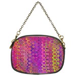 Boho Fuchsia Floral Print  Chain Purse (Two Sides) Back