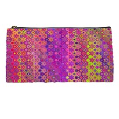 Boho Fuchsia Floral Print  Pencil Case by SpinnyChairDesigns