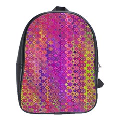 Boho Fuchsia Floral Print  School Bag (large) by SpinnyChairDesigns