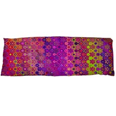 Boho Fuchsia Floral Print  Body Pillow Case (dakimakura) by SpinnyChairDesigns