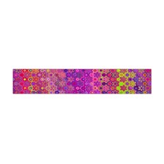 Boho Fuchsia Floral Print  Flano Scarf (mini) by SpinnyChairDesigns