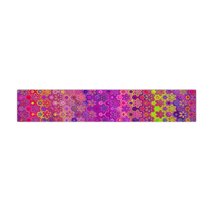 Boho Fuchsia Floral Print  Flano Scarf (Mini)