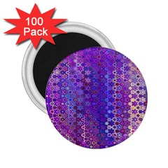 Boho Purple Floral Print 2 25  Magnets (100 Pack)  by SpinnyChairDesigns