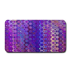 Boho Purple Floral Print Medium Bar Mats by SpinnyChairDesigns