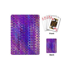 Boho Purple Floral Print Playing Cards Single Design (mini) by SpinnyChairDesigns