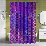 Boho Purple Floral Print Shower Curtain 48  x 72  (Small)  Curtain(48  X 72 ) - 42.18 x64.8  Curtain(48  X 72 )