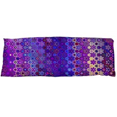 Boho Purple Floral Print Body Pillow Case (dakimakura) by SpinnyChairDesigns