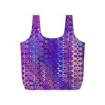 Boho Purple Floral Print Full Print Recycle Bag (S) Front