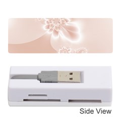 Tan White Floral Print Memory Card Reader (stick) by SpinnyChairDesigns