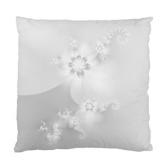 Wedding White Floral Print Standard Cushion Case (one Side) by SpinnyChairDesigns