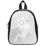 Wedding White Floral Print School Bag (Small) Front