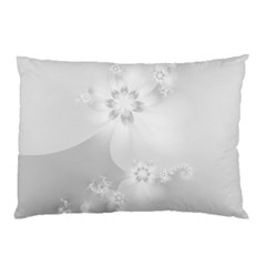 Wedding White Floral Print Pillow Case (Two Sides)