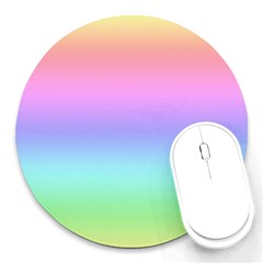 Pastel Rainbow Ombre Gradient Round Mousepads by SpinnyChairDesigns