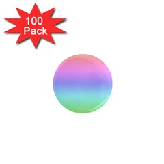 Pastel Rainbow Ombre Gradient 1  Mini Magnets (100 Pack)  by SpinnyChairDesigns