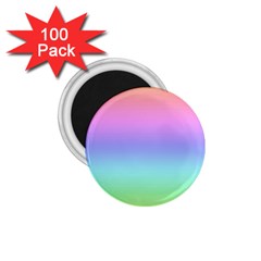 Pastel Rainbow Ombre Gradient 1 75  Magnets (100 Pack)  by SpinnyChairDesigns