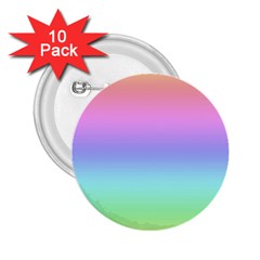 Pastel Rainbow Ombre Gradient 2 25  Buttons (10 Pack)  by SpinnyChairDesigns