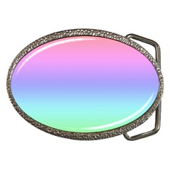 Pastel Rainbow Ombre Gradient Belt Buckles by SpinnyChairDesigns