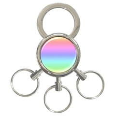 Pastel Rainbow Ombre Gradient 3-ring Key Chain by SpinnyChairDesigns