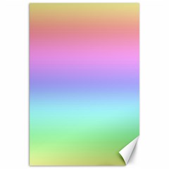 Pastel Rainbow Ombre Gradient Canvas 20  X 30  by SpinnyChairDesigns