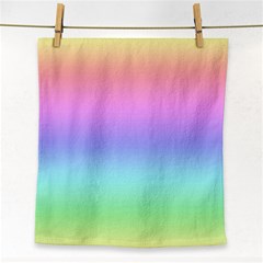 Pastel Rainbow Ombre Gradient Face Towel by SpinnyChairDesigns