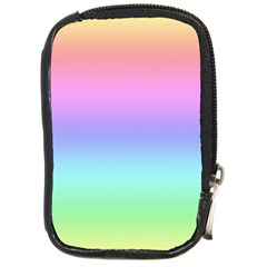 Pastel Rainbow Ombre Gradient Compact Camera Leather Case by SpinnyChairDesigns