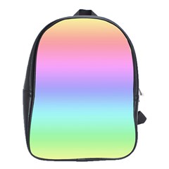 Pastel Rainbow Ombre Gradient School Bag (large) by SpinnyChairDesigns