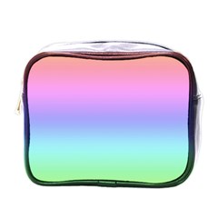 Pastel Rainbow Ombre Gradient Mini Toiletries Bag (one Side) by SpinnyChairDesigns