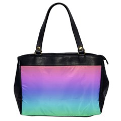 Pastel Rainbow Ombre Gradient Oversize Office Handbag by SpinnyChairDesigns