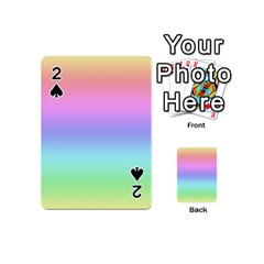 Pastel Rainbow Ombre Gradient Playing Cards 54 Designs (mini) by SpinnyChairDesigns