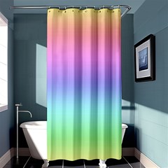 Pastel Rainbow Ombre Gradient Shower Curtain 36  X 72  (stall)  by SpinnyChairDesigns