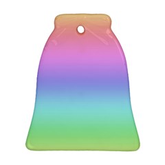 Pastel Rainbow Ombre Gradient Bell Ornament (two Sides) by SpinnyChairDesigns