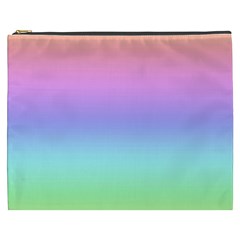 Pastel Rainbow Ombre Gradient Cosmetic Bag (xxxl) by SpinnyChairDesigns