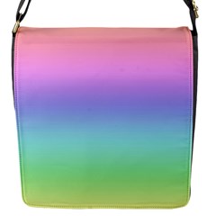 Pastel Rainbow Ombre Gradient Flap Closure Messenger Bag (s) by SpinnyChairDesigns