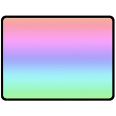 Pastel Rainbow Ombre Gradient Double Sided Fleece Blanket (large)  by SpinnyChairDesigns