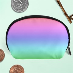 Pastel Rainbow Ombre Gradient Accessory Pouch (large) by SpinnyChairDesigns