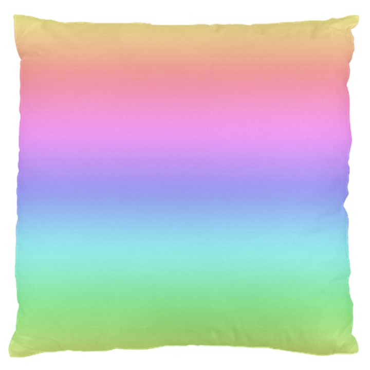 Pastel Rainbow Ombre Gradient Large Flano Cushion Case (One Side)