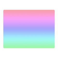 Pastel Rainbow Ombre Gradient Double Sided Flano Blanket (mini)  by SpinnyChairDesigns