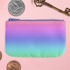 Pastel Rainbow Ombre Gradient Large Coin Purse by SpinnyChairDesigns