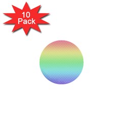 Pastel Rainbow Diamond Pattern 1  Mini Buttons (10 pack) 