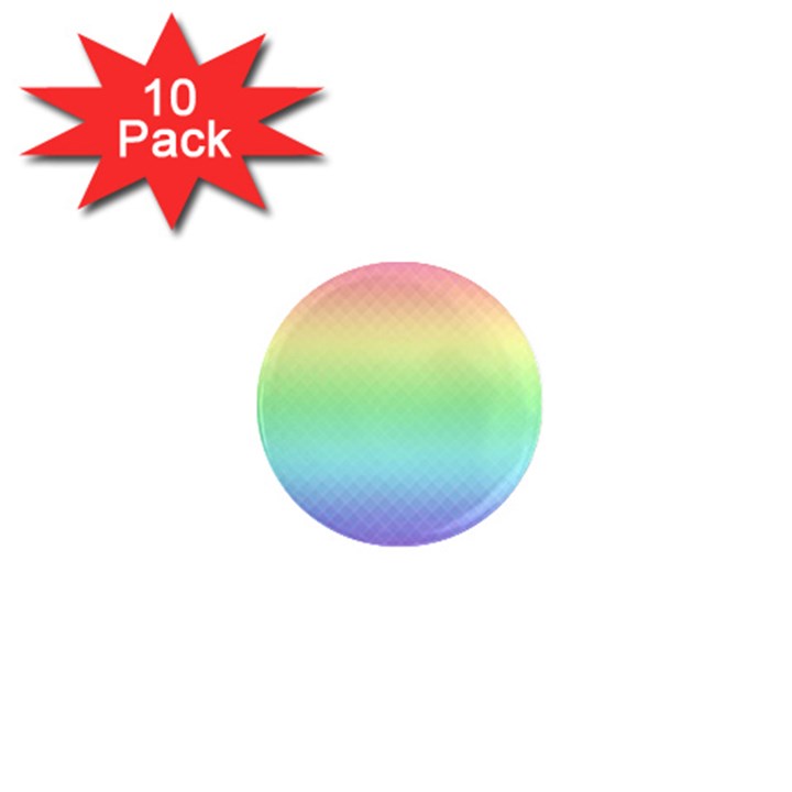 Pastel Rainbow Diamond Pattern 1  Mini Magnet (10 pack) 