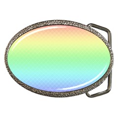 Pastel Rainbow Diamond Pattern Belt Buckles by SpinnyChairDesigns