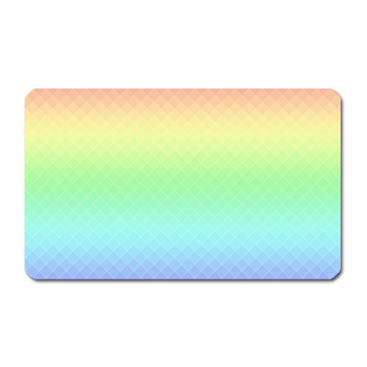 Pastel Rainbow Diamond Pattern Magnet (Rectangular)