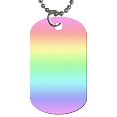 Pastel Rainbow Diamond Pattern Dog Tag (one Side) by SpinnyChairDesigns