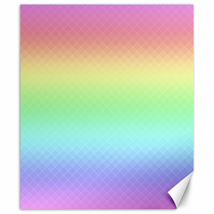 Pastel Rainbow Diamond Pattern Canvas 20  x 24 