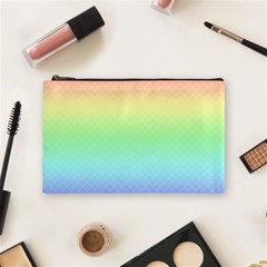 Pastel Rainbow Diamond Pattern Cosmetic Bag (medium) by SpinnyChairDesigns