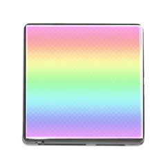 Pastel Rainbow Diamond Pattern Memory Card Reader (square 5 Slot) by SpinnyChairDesigns