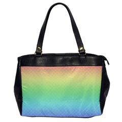 Pastel Rainbow Diamond Pattern Oversize Office Handbag by SpinnyChairDesigns