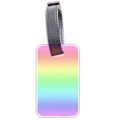 Pastel Rainbow Diamond Pattern Luggage Tag (two Sides) by SpinnyChairDesigns