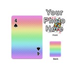 Pastel Rainbow Diamond Pattern Playing Cards 54 Designs (Mini) Front - Spade4