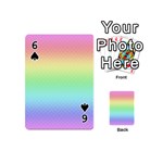 Pastel Rainbow Diamond Pattern Playing Cards 54 Designs (Mini) Front - Spade6